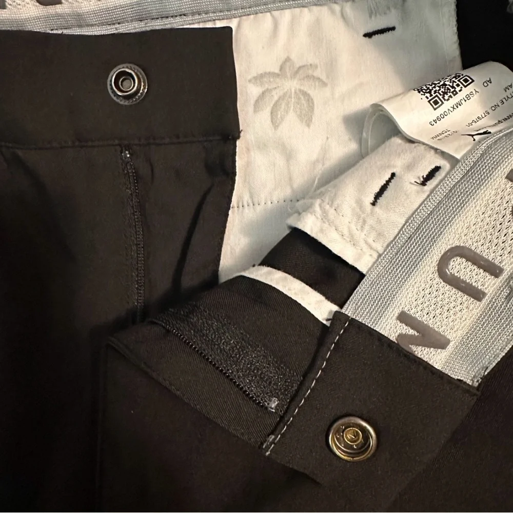 Puma Black Tailored Golf Pants | Flat Front | Stretch